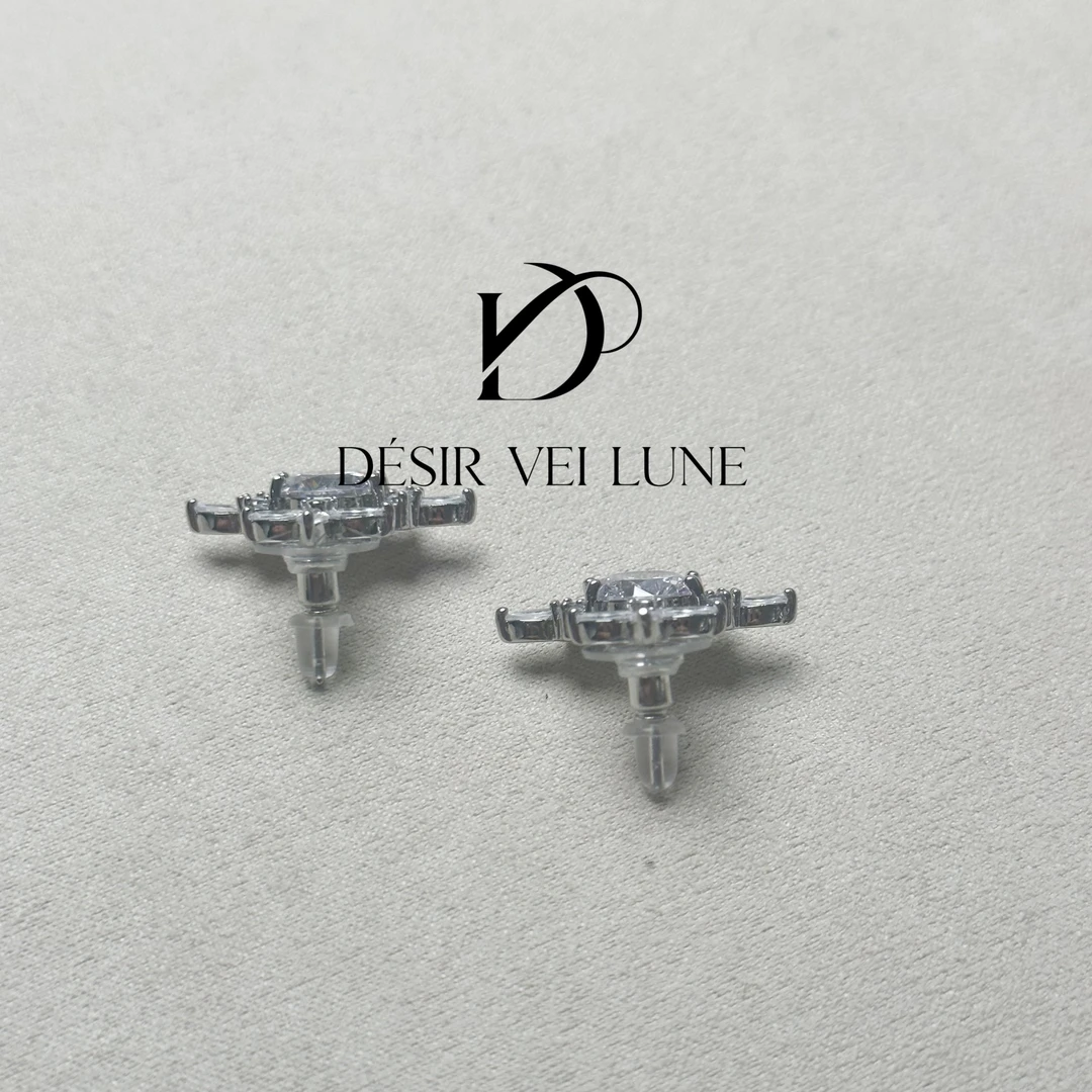 铜合金合成锆石耳饰 耳钉6411时尚百搭