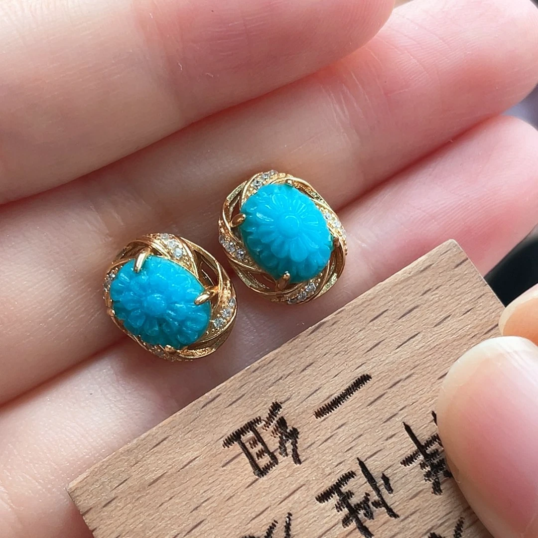 银S925镶嵌绿松石颈饰