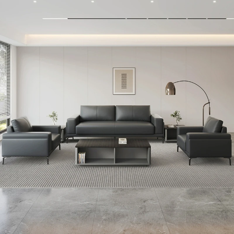 柏牧家具办公室沙发茶几组合老板商务接待会客洽谈休息用办公家具