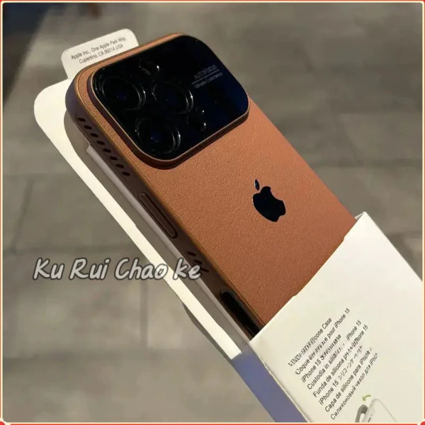 新款大视窗精孔散热适用iphone16pro手机壳素皮15pro时尚14pro潮