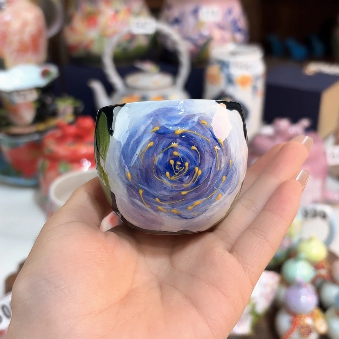 景德镇手绘高温釉下彩陶瓷茶具