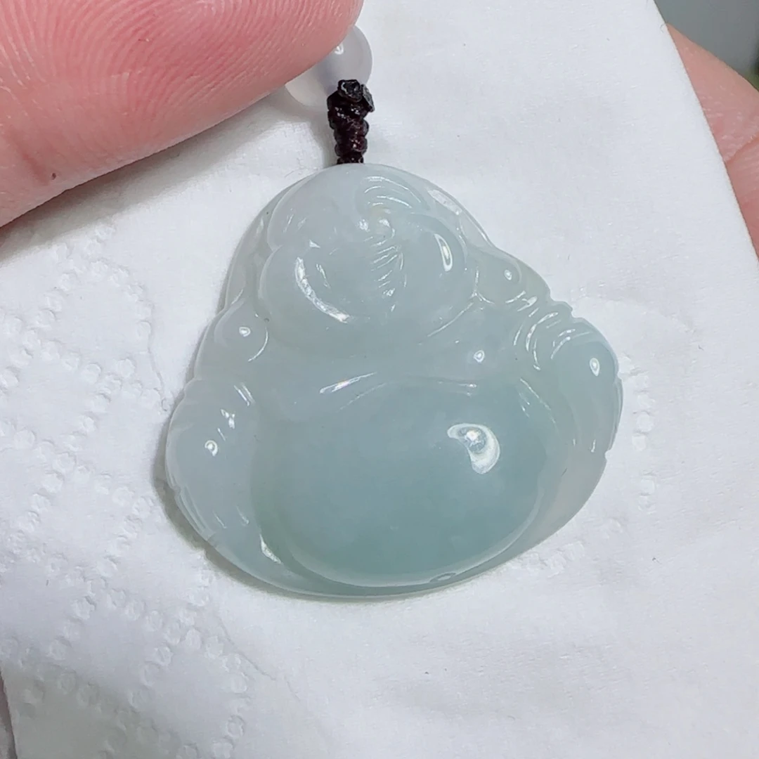 翡翠未镶嵌颈饰佛公