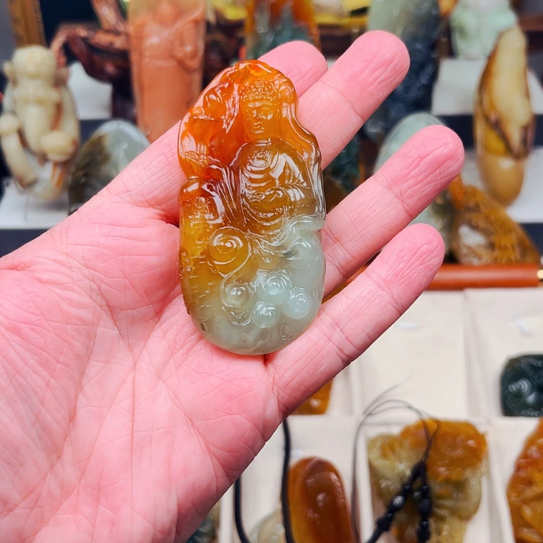 纵***海蛇纹石玉未镶嵌颈饰