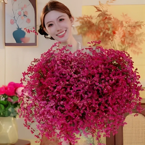 澳洲菠萝尼亚水晶草玫红鲜花干花家居装饰摆设插花年宵花束餐桌