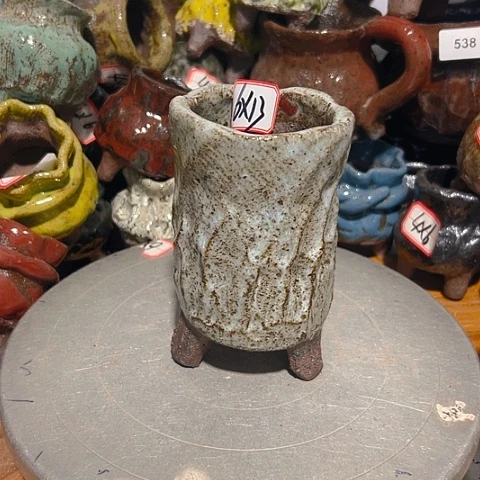 粗陶花盆手工花盆制作就这样的