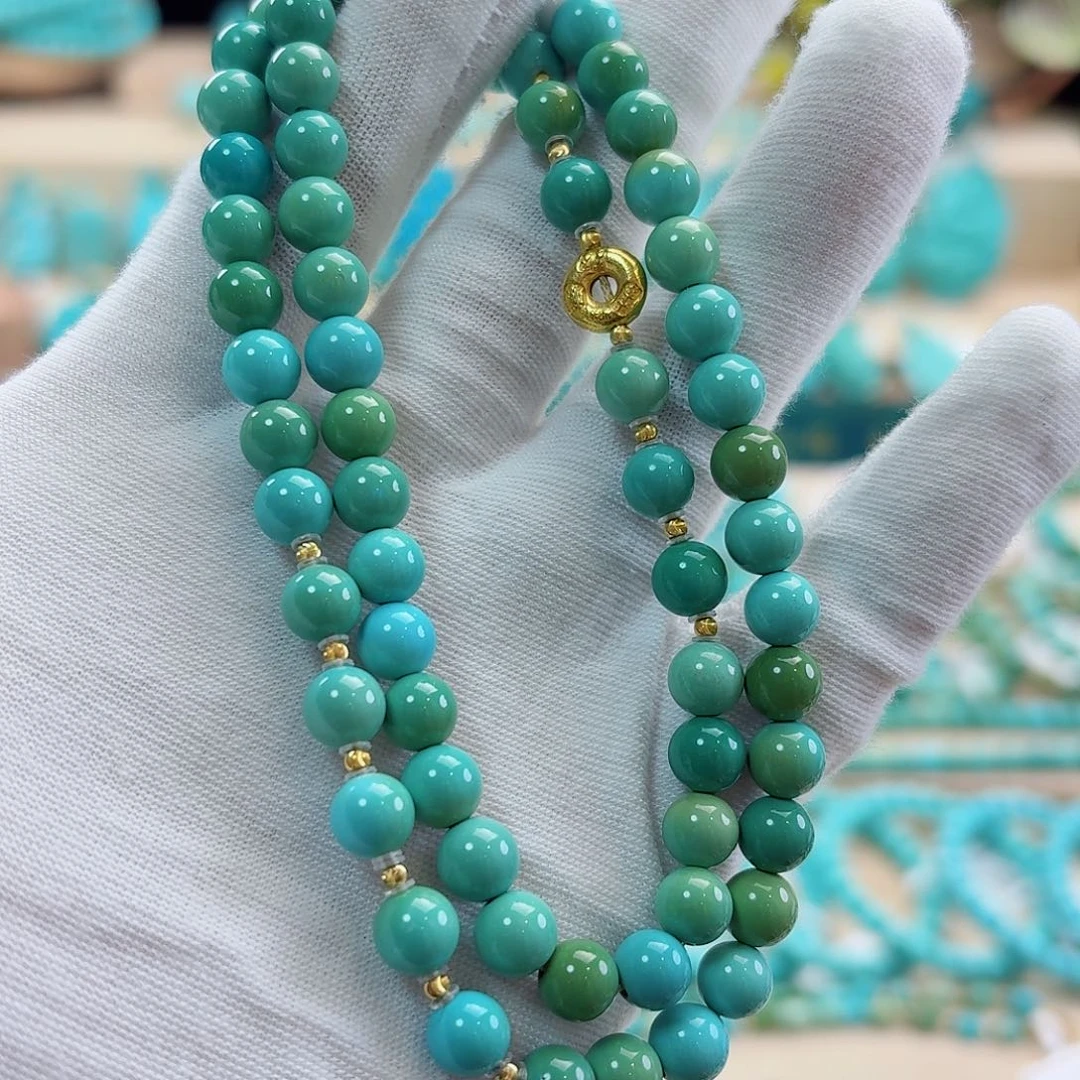 绿松石18K金镶嵌珠宝奇石6.7