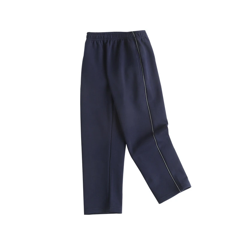 细银灰色杠边发光校服裤子反光条初高中小学生男女儿童校裤纯棉裤