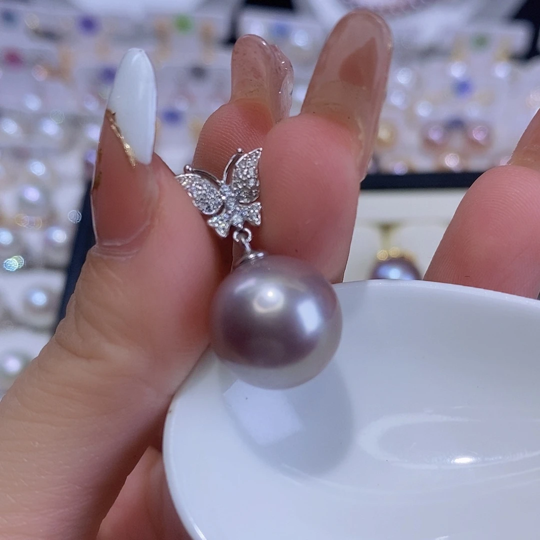 淡水珍珠银S925镶嵌颈饰阮**茶