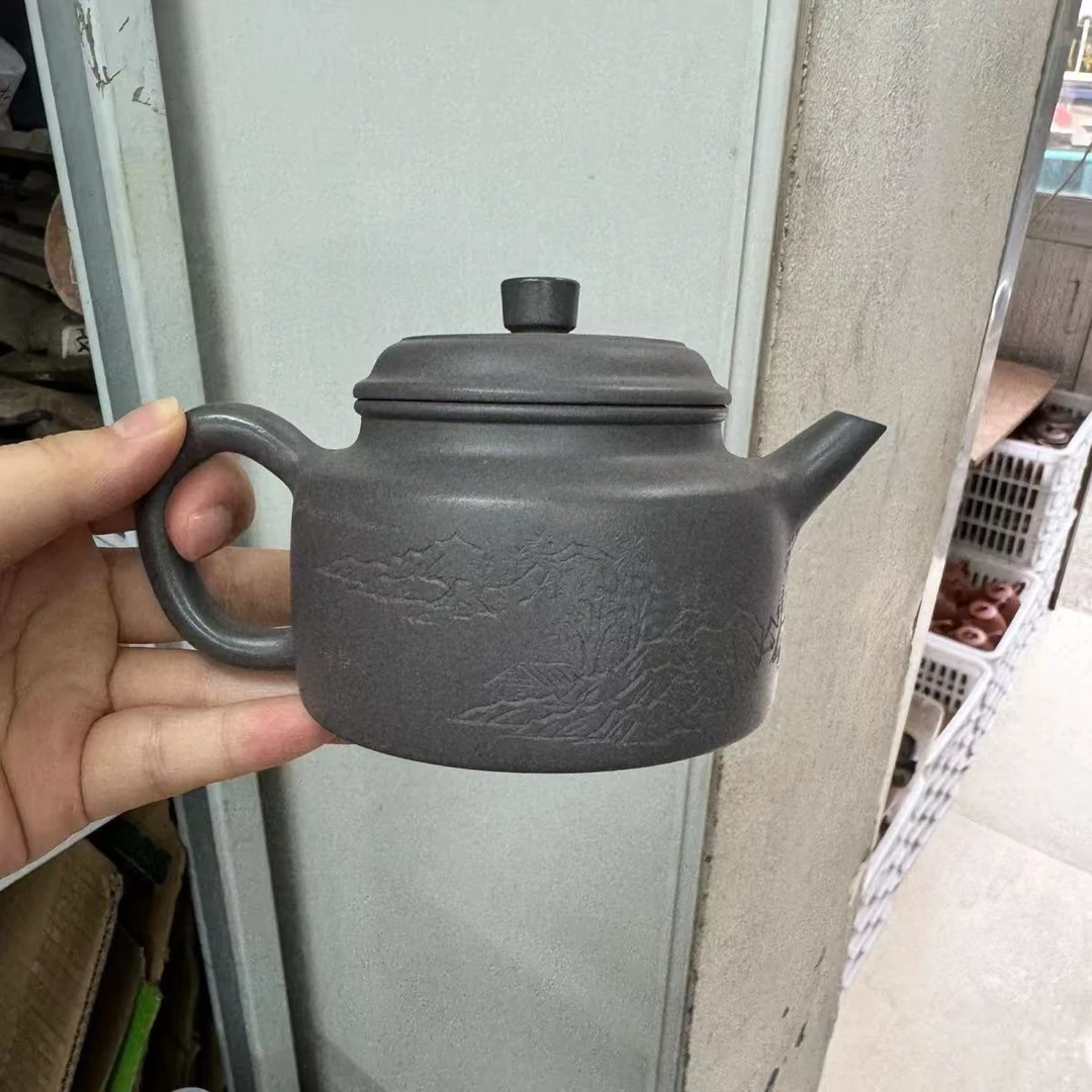 天青泥剑流德钟紫砂壶