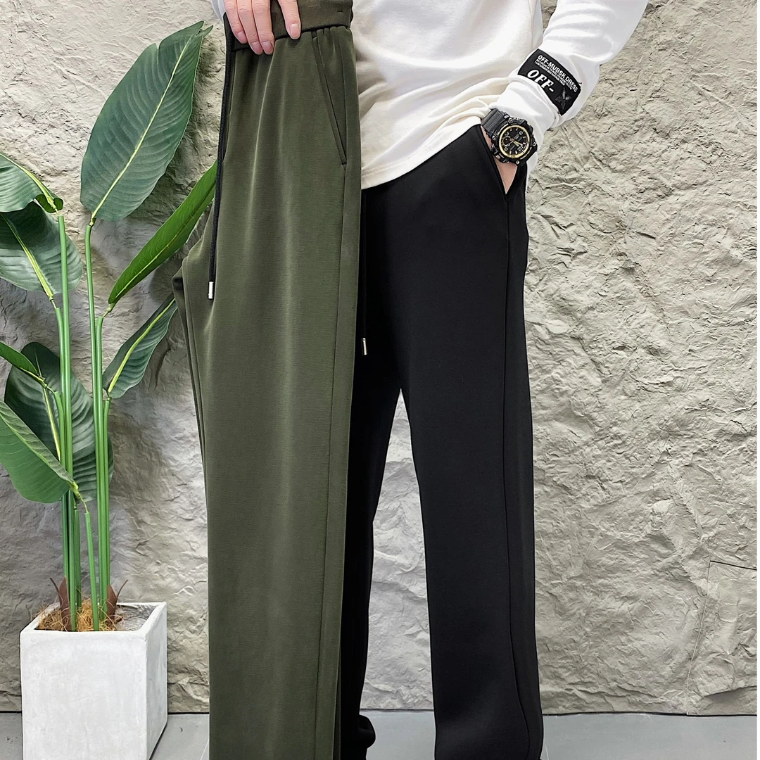 【柔感铜氨丝面膜裤】秋冬季男士时尚松紧腰弹力百搭休闲裤（9139）