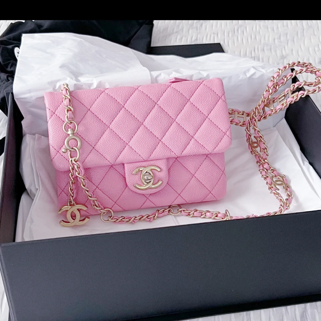 99新 Chanel/香奈儿 多多奢品/香奈儿22s荔枝牛字母腰包/99新