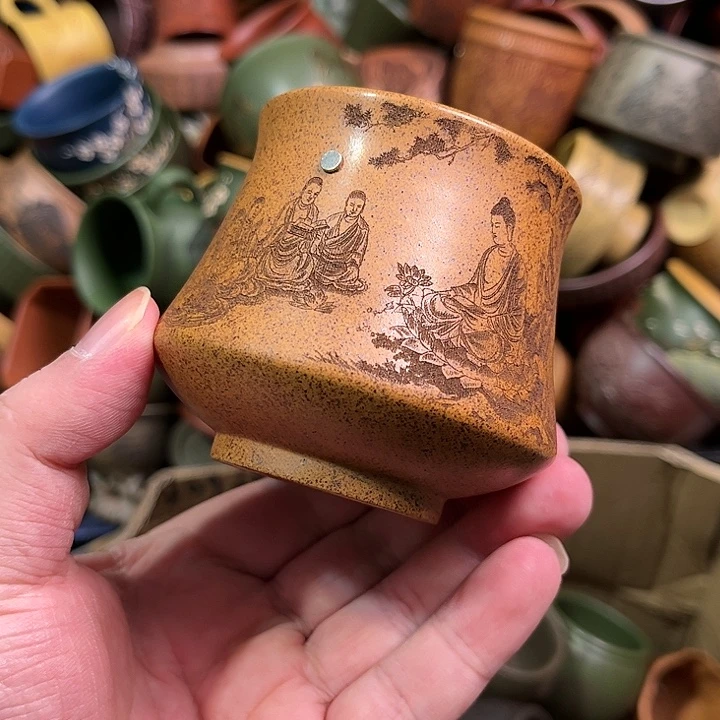 紫砂茶杯全手工紫砂主人杯