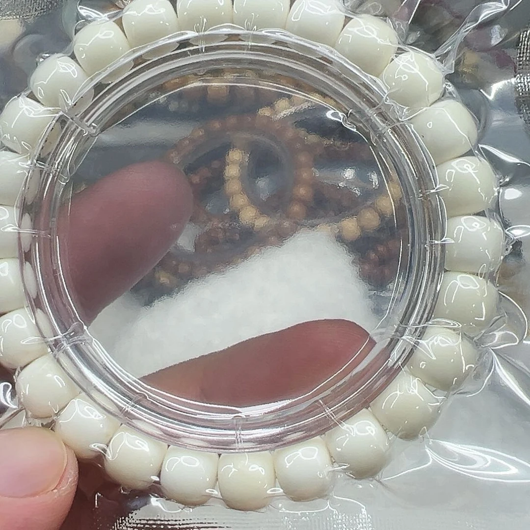 白玉菩提手串45骑士白菩提单圈0.9