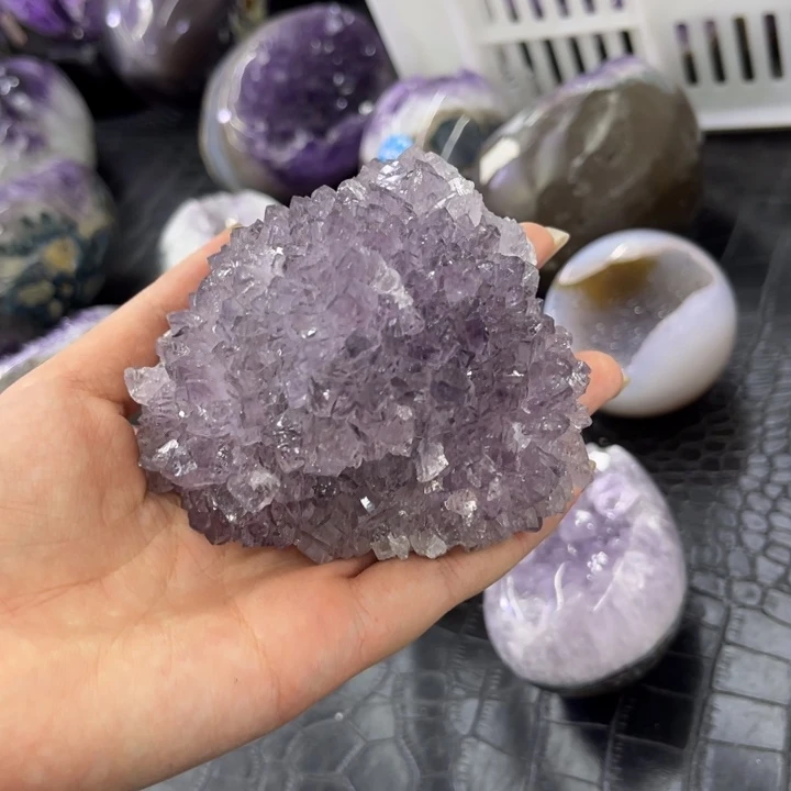 未镶嵌水晶发饰紫晶花