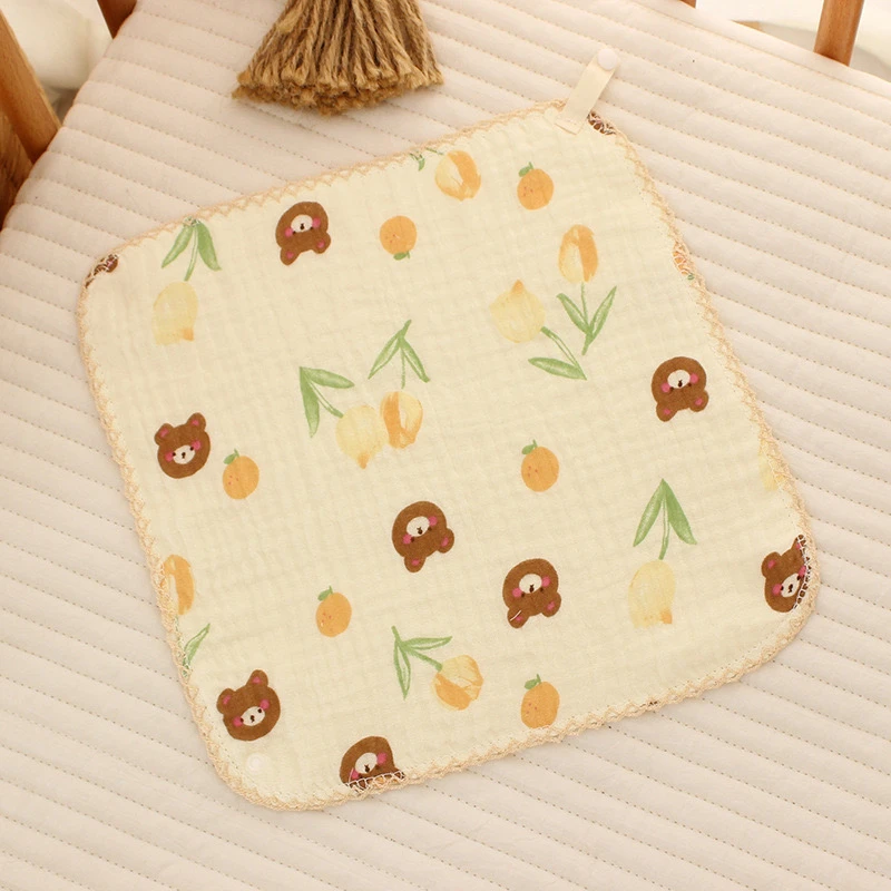 可爱卡通婴儿纱布毛巾新生儿洗脸巾宝宝拍嗝巾口水巾