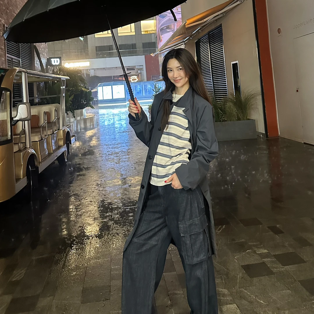 ROMI STUDIO“率性自我”高支纯棉轻薄宽松直筒风衣外套 RWCAWY4662