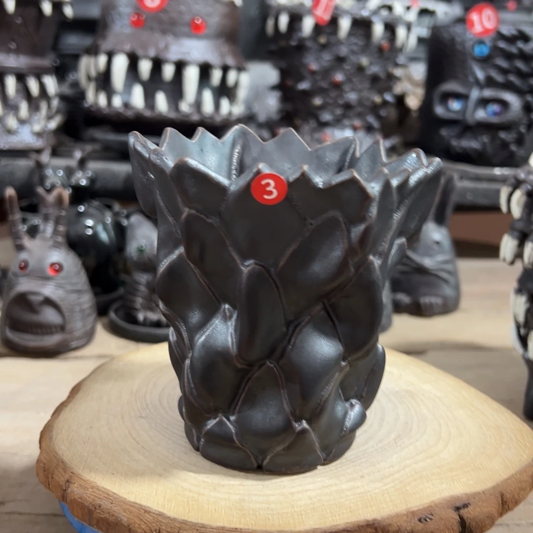 3号，手捏手刻，内口8.5外高10.5