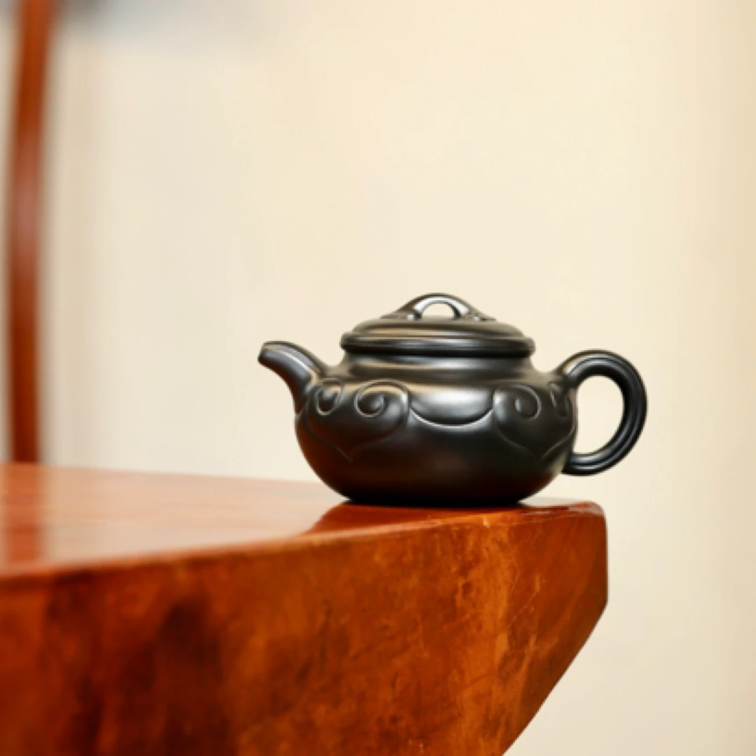 仿古如意·捂灰·全手工          /容量320cc/朱泥