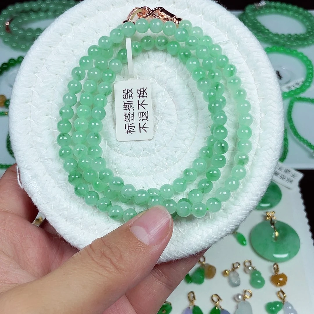 翡翠未镶嵌手链天然缅甸翡翠A货卡5.8