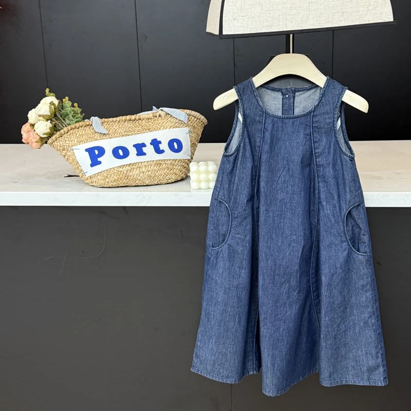 【现货】leomama女童夏装百搭休闲牛仔连衣裙儿童夏公主裙洋气裙子