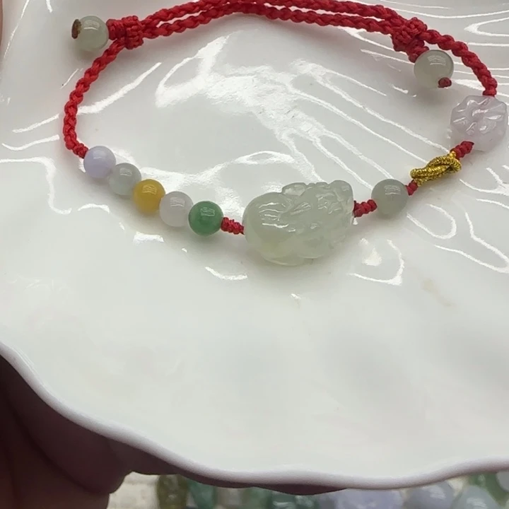 翡翠未镶嵌手链貔貅手绳
