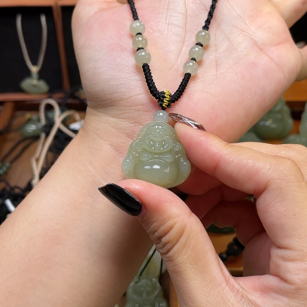 和田玉未镶嵌颈饰25佛福利