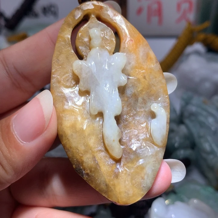 翡翠未镶嵌颈饰保真天然A货翡翠