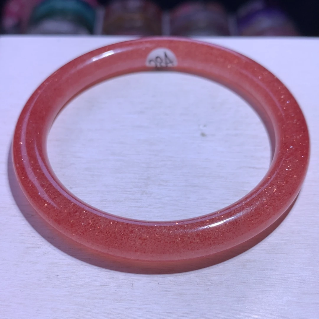 手镯银S925镶嵌水晶鸽血红草莓晶62.4圈284