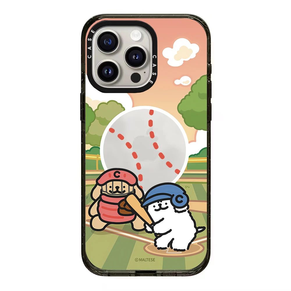 CASETi联名户外棒球线条小狗适用于苹果iPhone17壳16promax保护套