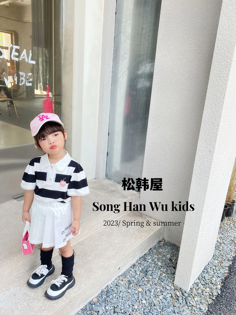 松韩屋夏季新款女童百褶裙宝宝半身裙薄款韩式公主裙子 S3QG2225