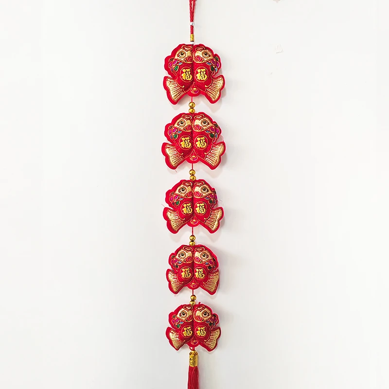 【对鱼串】2026年新款年货  中国结鱼串  十全十美福字对鱼-NH