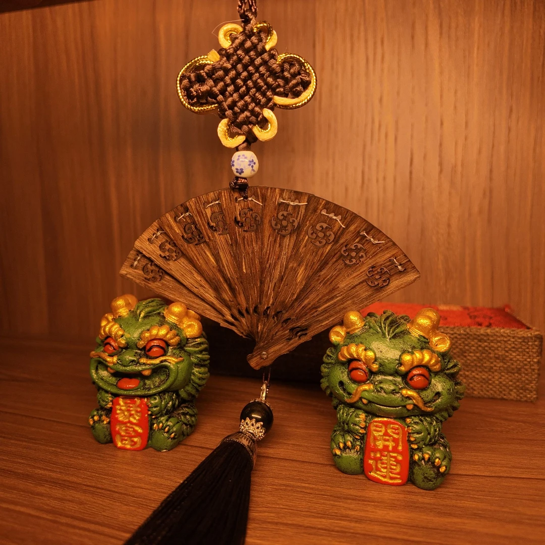 沉香小扇子 车挂 床头挂 越南芽庄油皮料