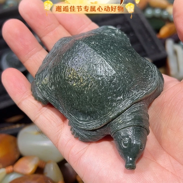 游***狼和田玉未镶嵌吊坠(不含链)