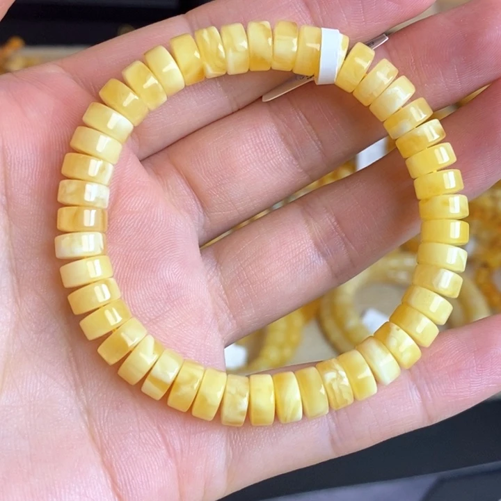 琥珀未镶嵌手链天然无优化琥珀蜜蜡