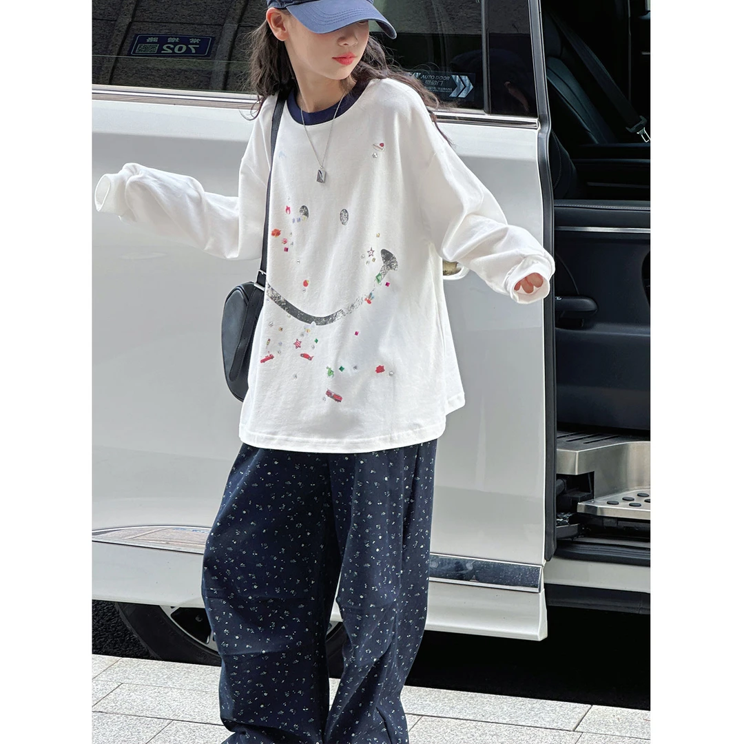 K29397孙小美女童秋装卫衣2025新款儿童上衣女大童春秋衣服潮