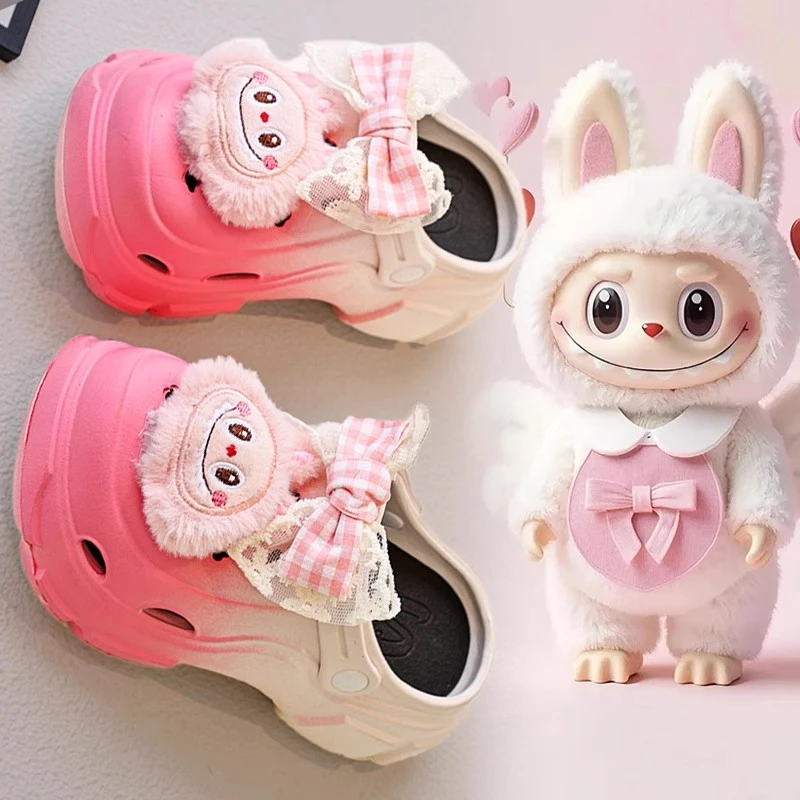 ABC拉布布女童洞洞鞋夏季2025新款儿童拖鞋女孩沙滩凉鞋防滑两穿