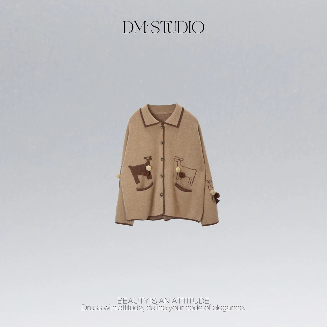 DEDM•STUDIO/秋冬精致减龄百搭山羊绒羊毛混纺外套2510ZZS/25872