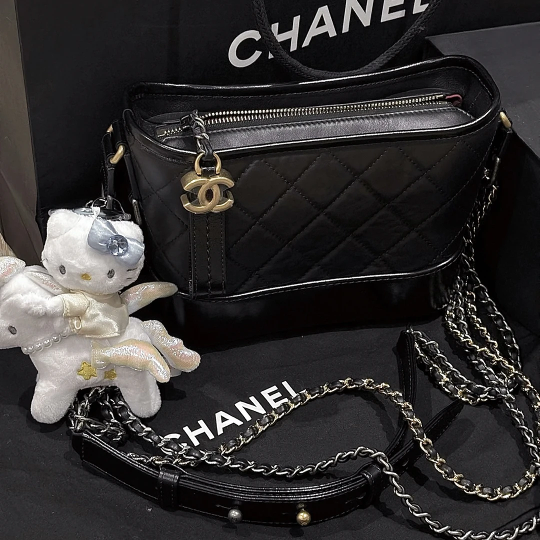 99新 Chanel/香奈儿 黑金流浪 单肩包86149567