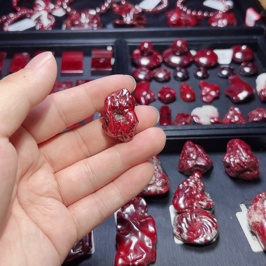 天然辰砂a**a天然原矿无根砂