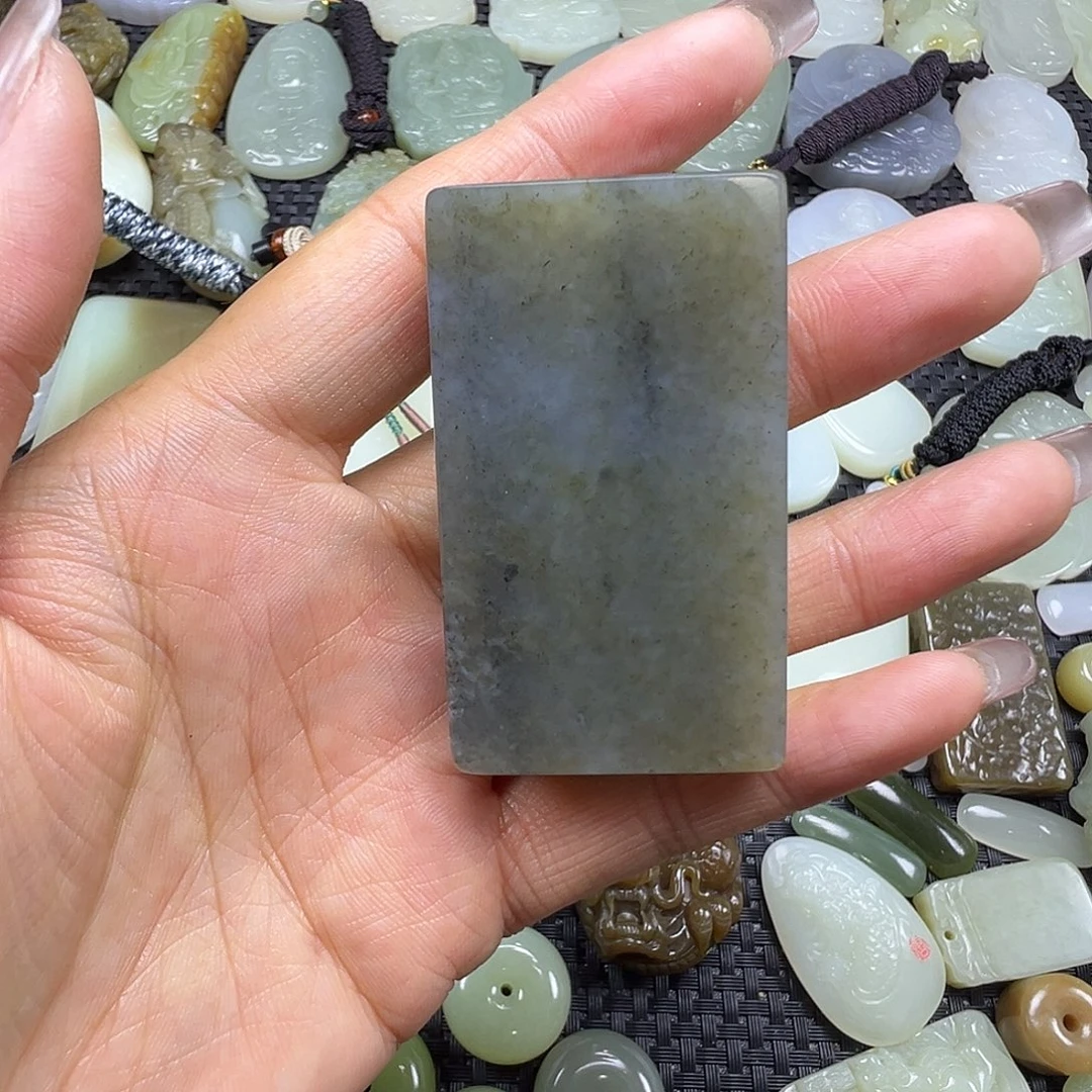 和田玉未镶嵌吊坠(不含链)卡56.9