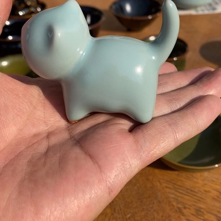 摆件抱朴汝瓷仿古微瑕