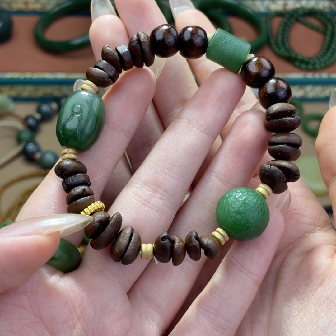 和田玉未镶嵌手链