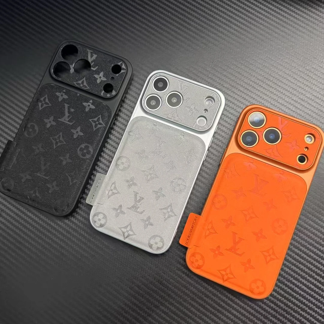 轻奢简约皮质压花大视窗适用苹果17promax手机壳iPhone16/15/14