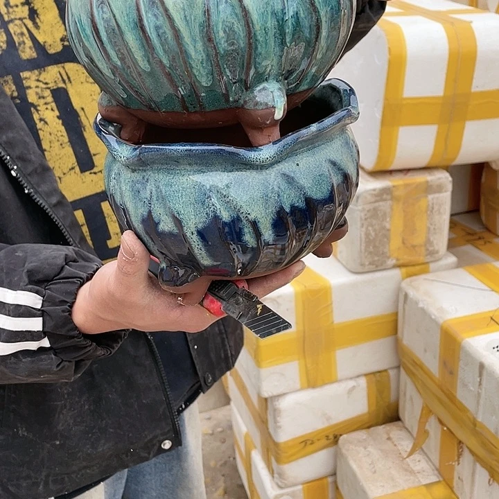 红陶宜兴紫砂花盆