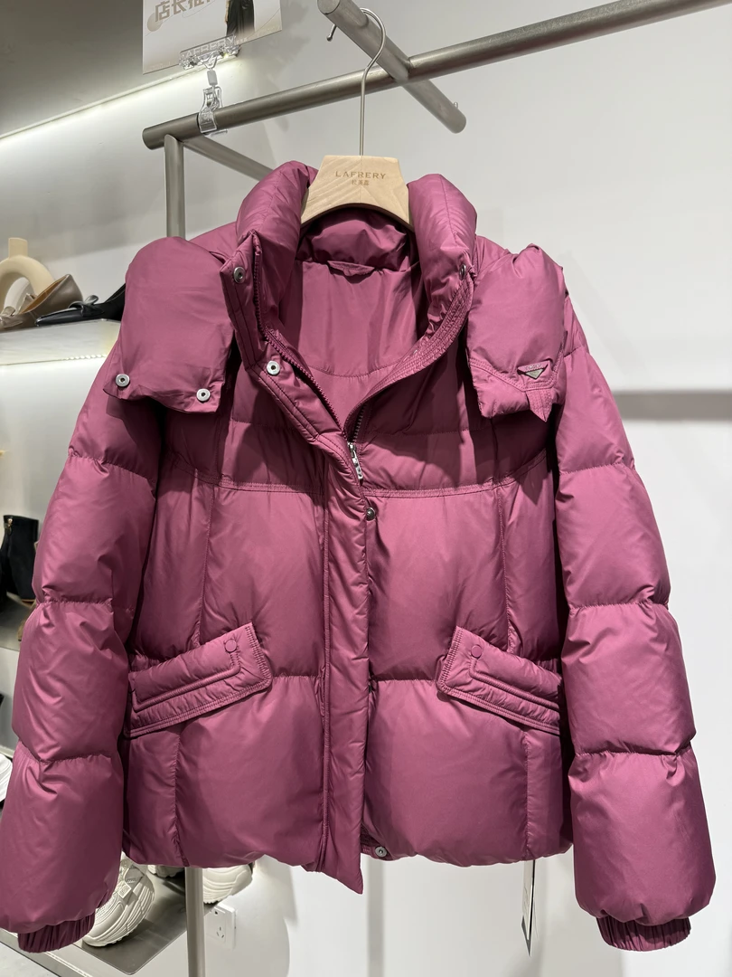 【福利专场】百搭韩版覆盆子色短款纯色羽绒服