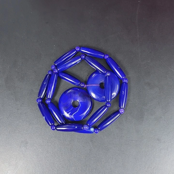 玛瑙项链未镶嵌丅99蓝龙鲟老玛瑙项链带平安扣发其一