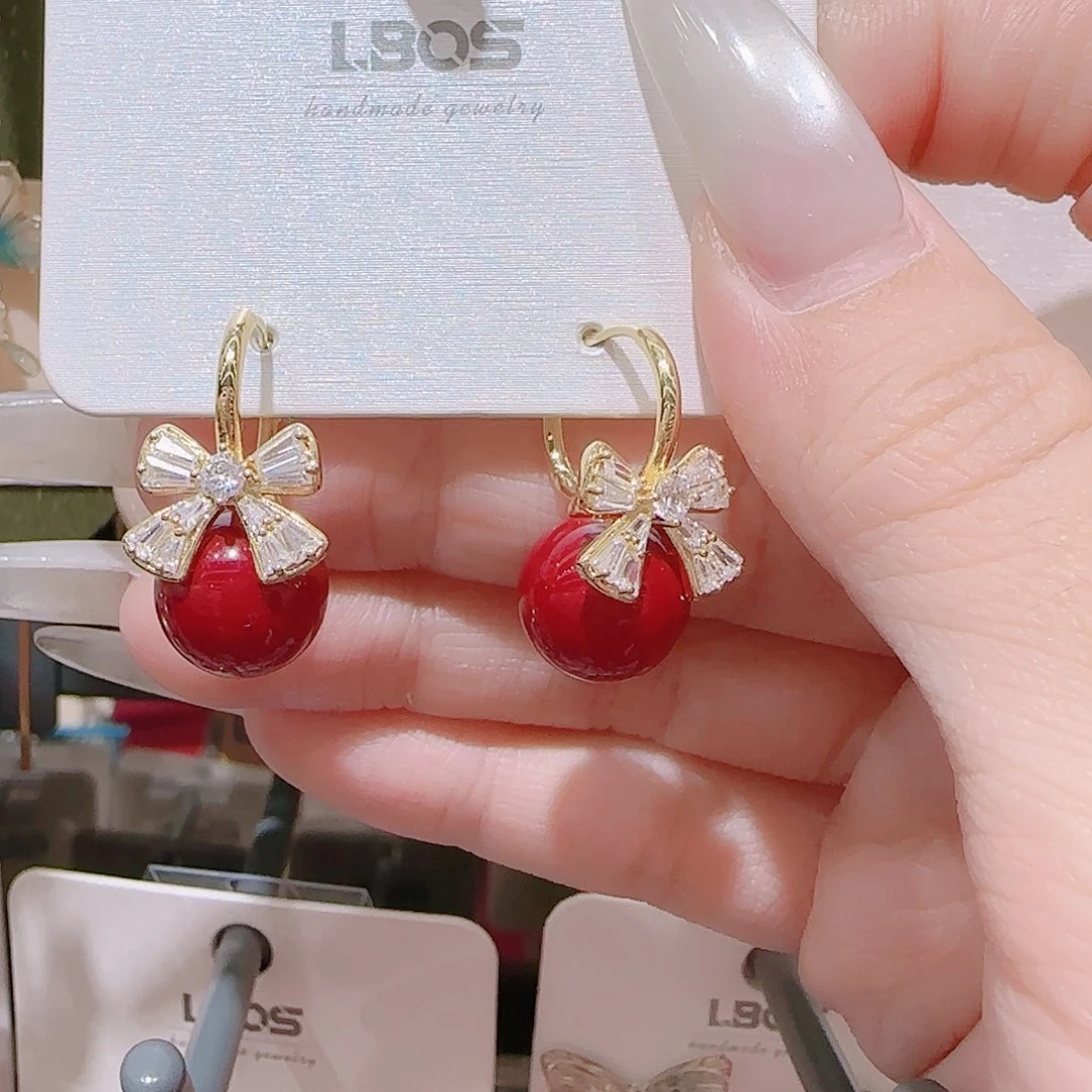 锆石铜合金925银耳环