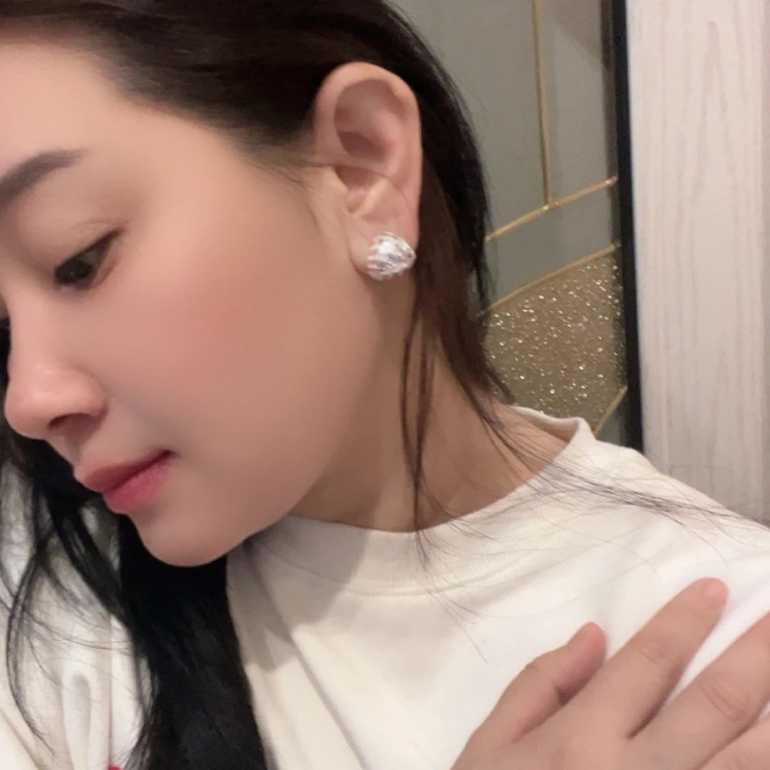 925银耳饰 韩国高定三角形字母耳钉时尚百搭耳钉银耳钉