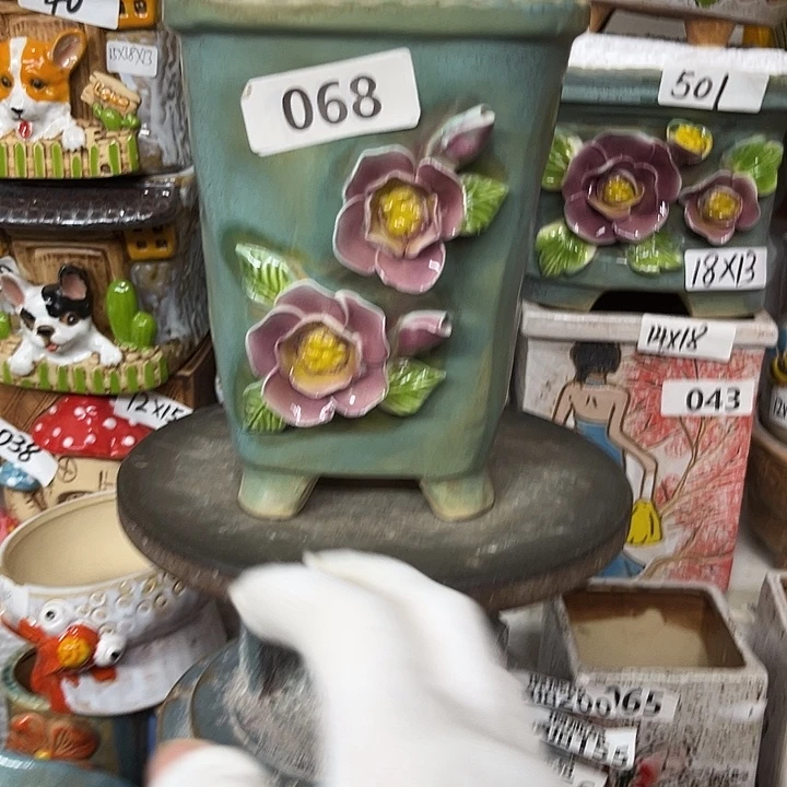 粗陶材质多肉花盆