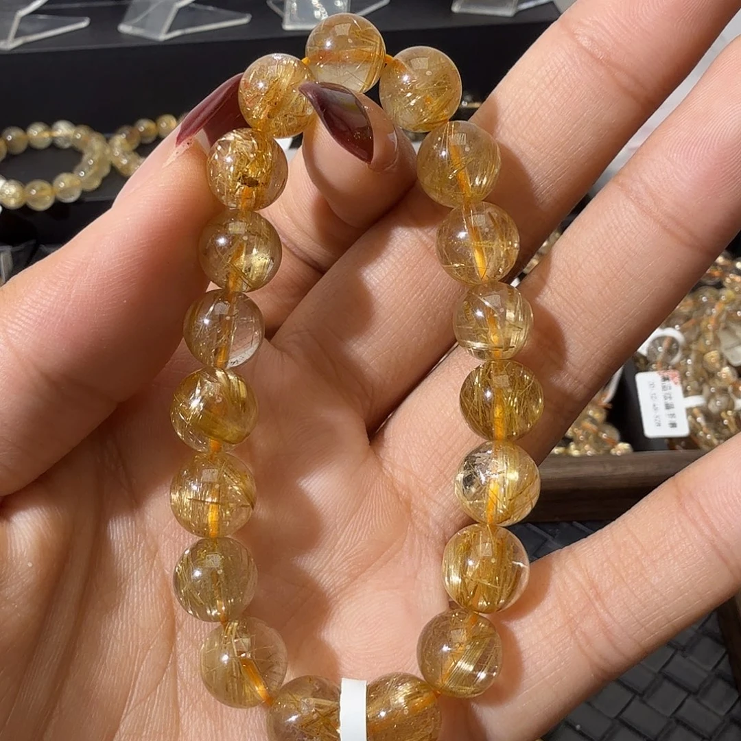 发晶手链未镶嵌天然金发晶